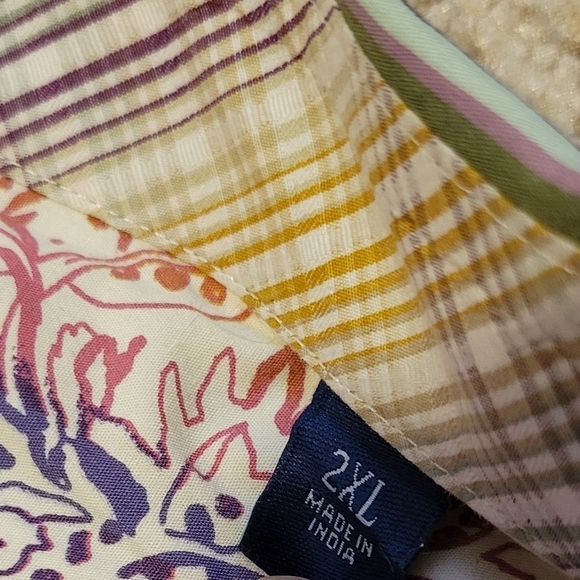 Robert Graham Men's 2XL Flip Cuff Button Down Embroidered Stripe Shirt Collar - Picture 4 of 13